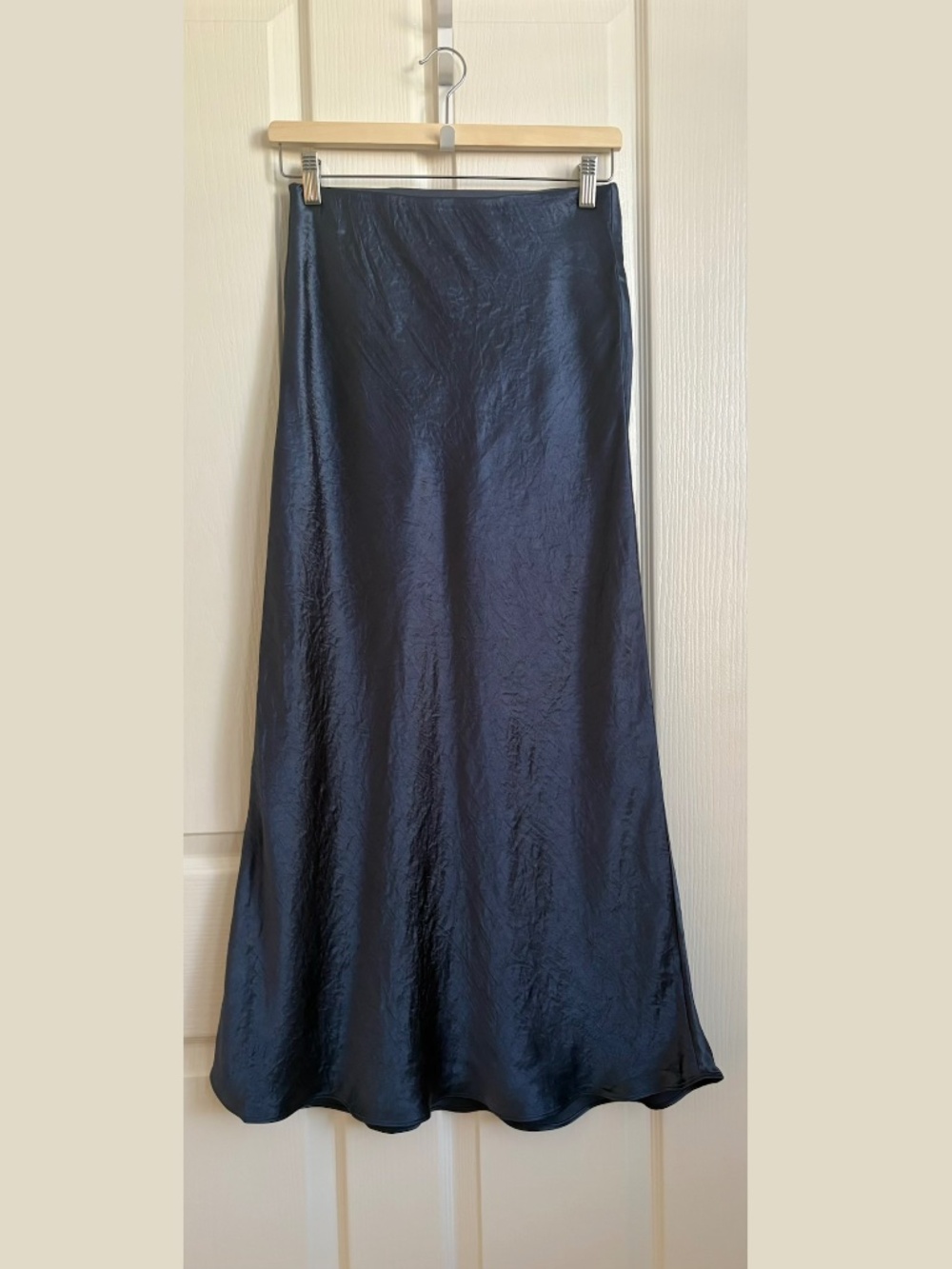 Babaton- Slip Satin Maxi Skirt Navy Size 6